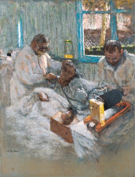 The Cardiologist Henri Vaquez (1860-1936) and his Assistant, Doctor Parvu, at la Pitie, c.1918-21 (p a Edouard Vuillard