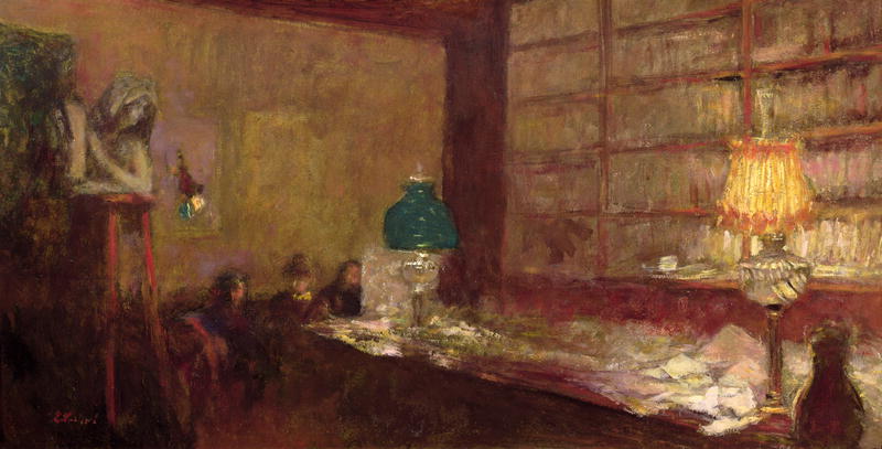 The Green Lamp, c.1898 (oil on board)  a Edouard Vuillard