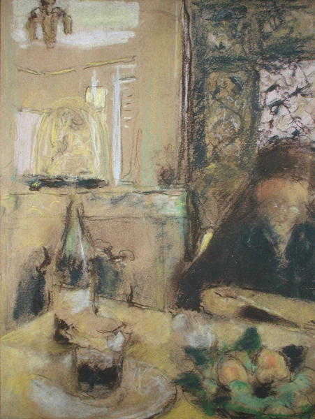 The Mother of the Artist Reading (pastel)  a Edouard Vuillard