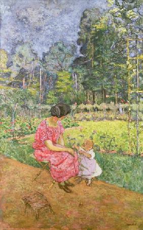 Woman and Child in a Garden 