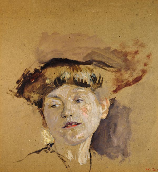 The Blonde Model (oil on paper)  a Edouard Vuillard