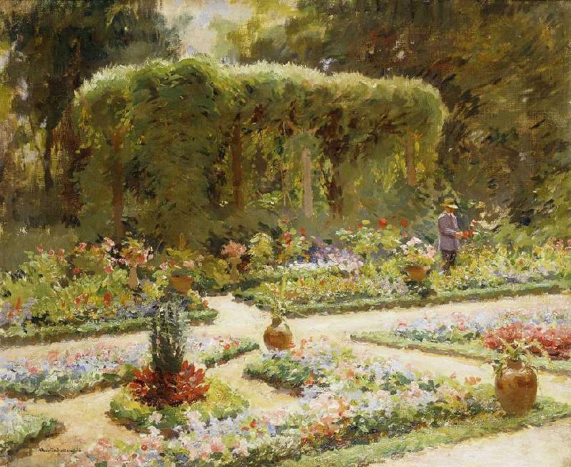 Im Garten a Edouard Gaetan Charles Ansaloni