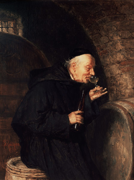 Die Weinprobe. a Eduard Grützner