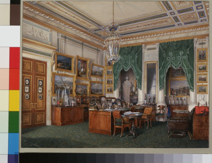 Interiors of the Winter Palace. The Study of Emperor Alexander II a Eduard Hau