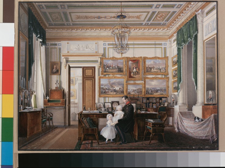 Interiors of the Winter Palace. The Study of Emperor Alexander II a Eduard Hau