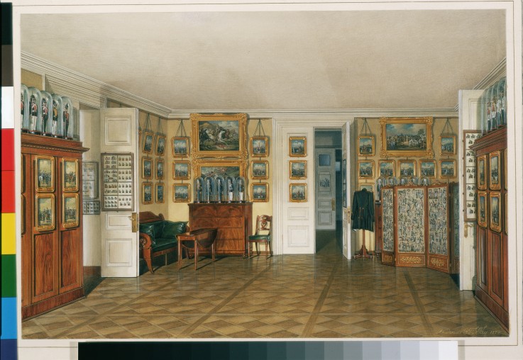 Interiors of the Winter Palace. The Valet Room of Emperor Alexander II a Eduard Hau
