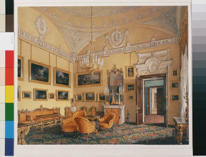 Interiors of the Winter Palace. The First Reserved Apartment. The Drawing-Room of Duke Maximilian Le a Eduard Hau