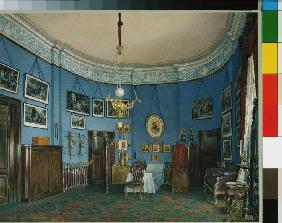 Interiors of the Winter Palace. The Bedroom of Crown Prince Nikolay Aleksandrovich