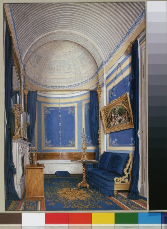 Interiors of the Winter Palace. The Bathroom of Empress Maria Alexandrovna a Eduard Hau