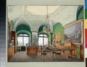 Interiors of the Winter Palace. The Large Study of Emperor Nicholas I
