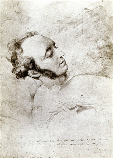 Felix Mendelssohn (1809-47) on his deathbed, c.1847 a Eduard Julius Friedrich Bendemann