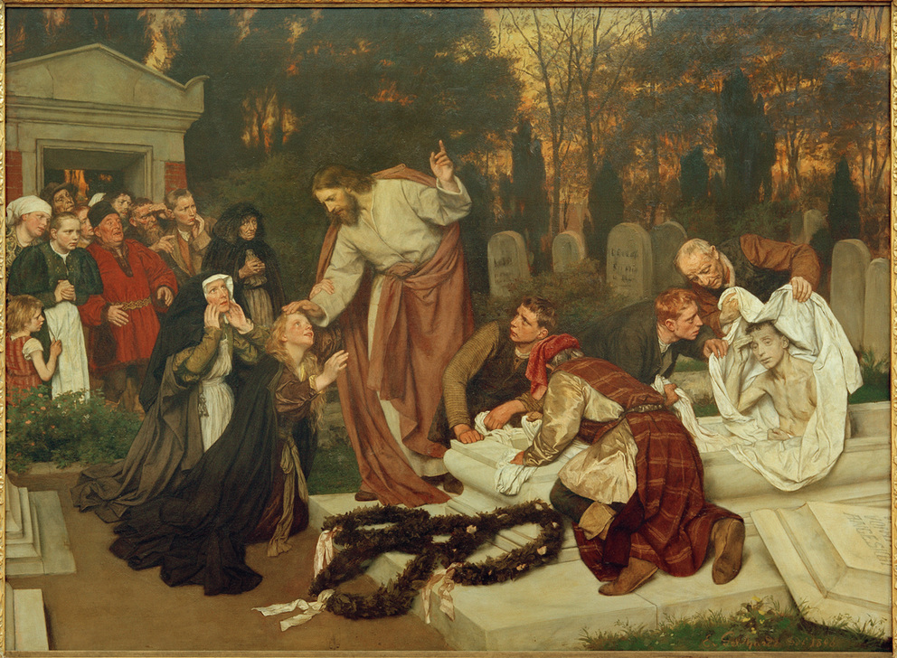 The raising of Lazarus a Eduard Karl Franz von Gebhardt