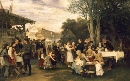 Rural feast in Swabia a Eduard Kurzbauer
