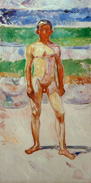 Badender Junge a Edvard Munch