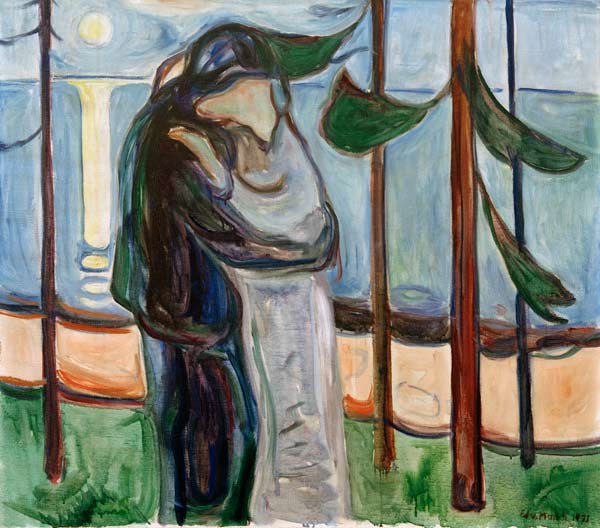 Kiss on the beach a Edvard Munch