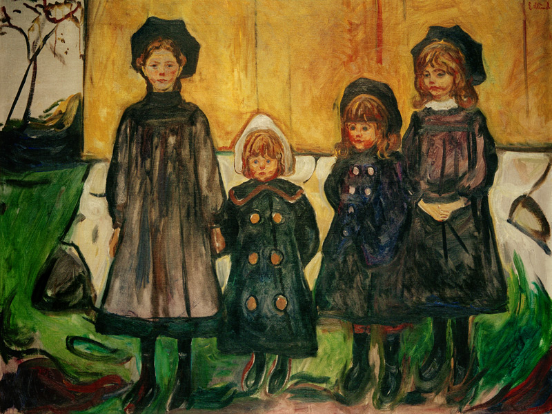 Four Girls in Asgardstrand a Edvard Munch