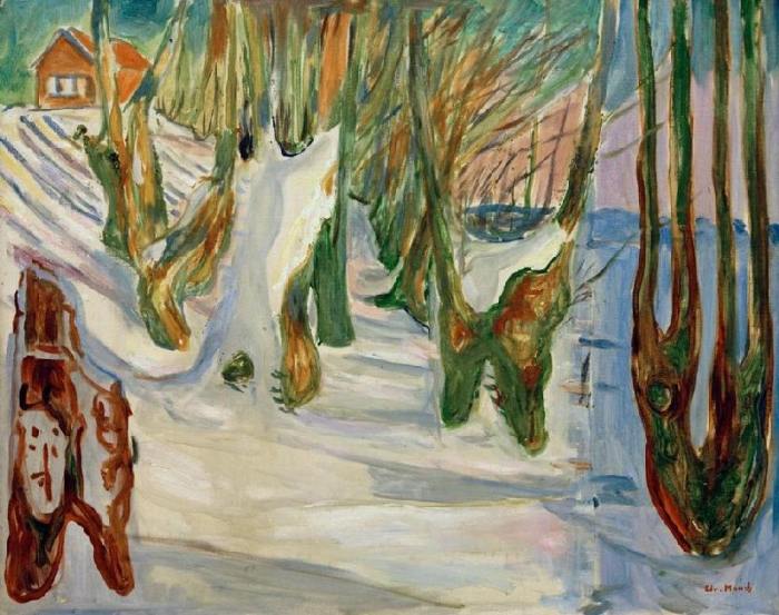 Old trees (Winter, Ekely) a Edvard Munch