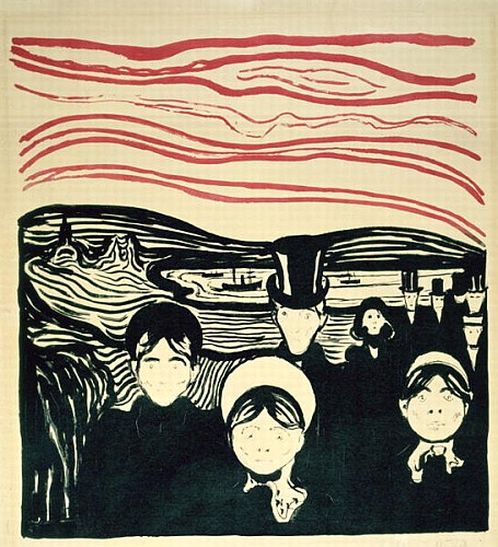 Angstgefuhl - Anxiety  a Edvard Munch