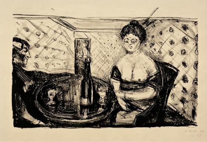 Bordellszene: Zum süßen Mädel a Edvard Munch