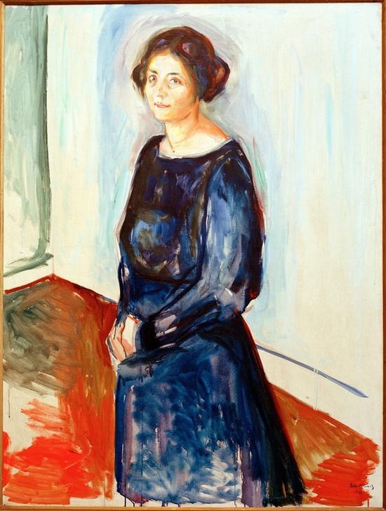 Lady in Blue a Edvard Munch