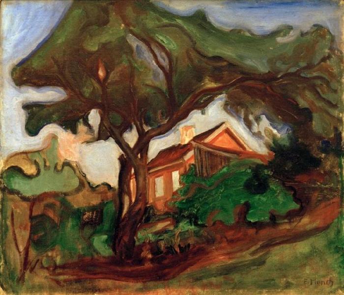 The apple tree (landscape) a Edvard Munch