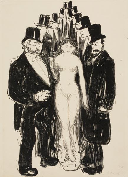 Die Gasse a Edvard Munch