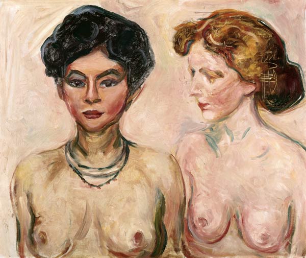 Doppelportrait (Blond und Schwarz) a Edvard Munch