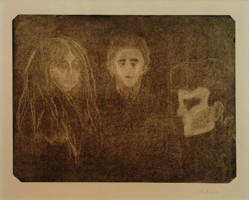 Three Faces (Tragedy) a Edvard Munch