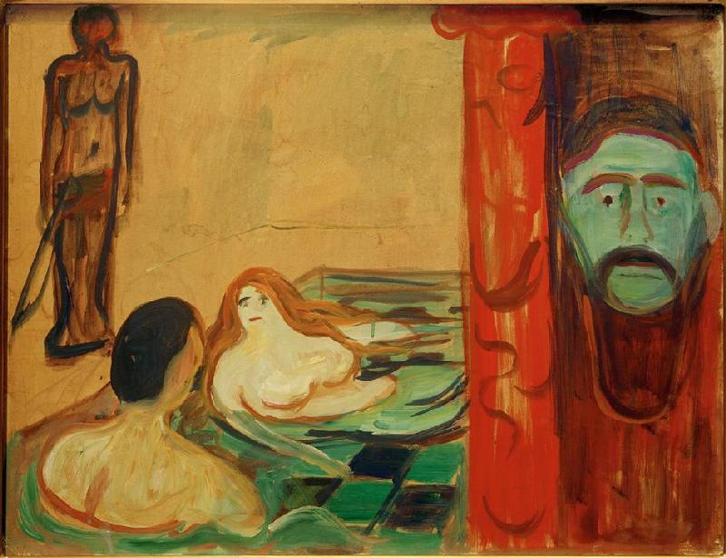 Jealousy in  the Bath a Edvard Munch