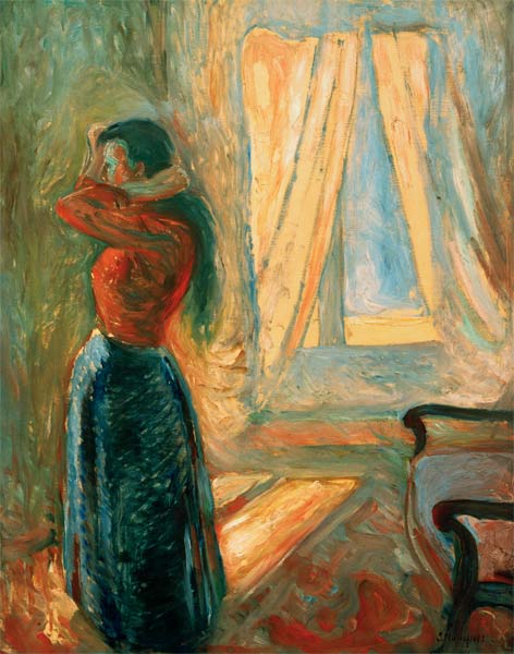 Femme à sa toilette a Edvard Munch