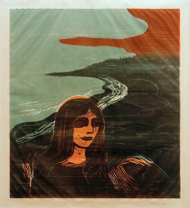 Female Head, On the Beach a Edvard Munch