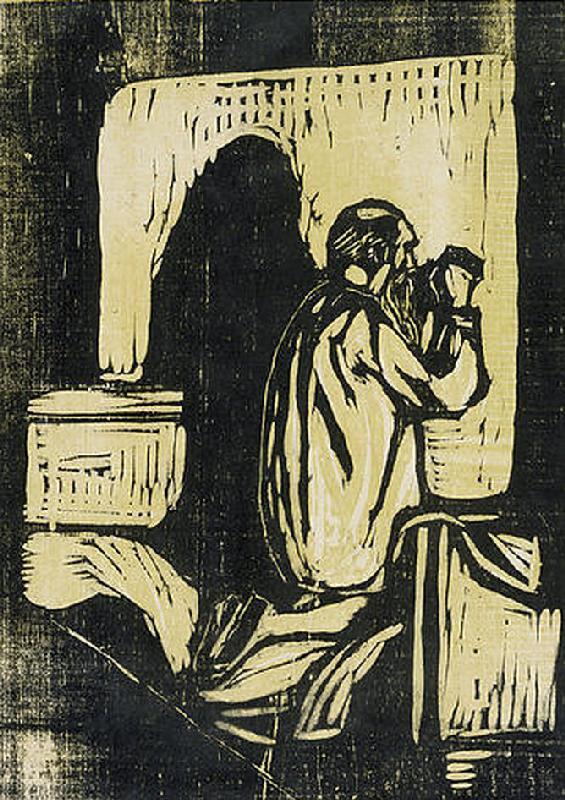 Gebet eines alten Mannes a Edvard Munch