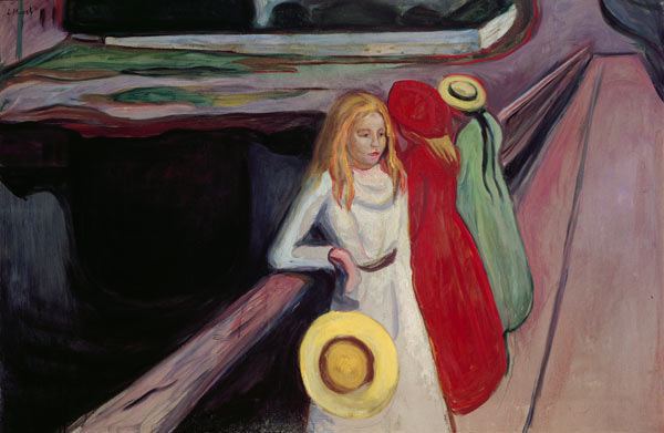 Girl on a Bridge a Edvard Munch