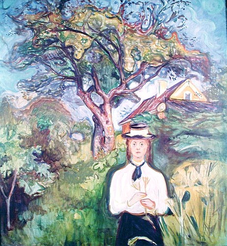 Girl under Apple Tree a Edvard Munch