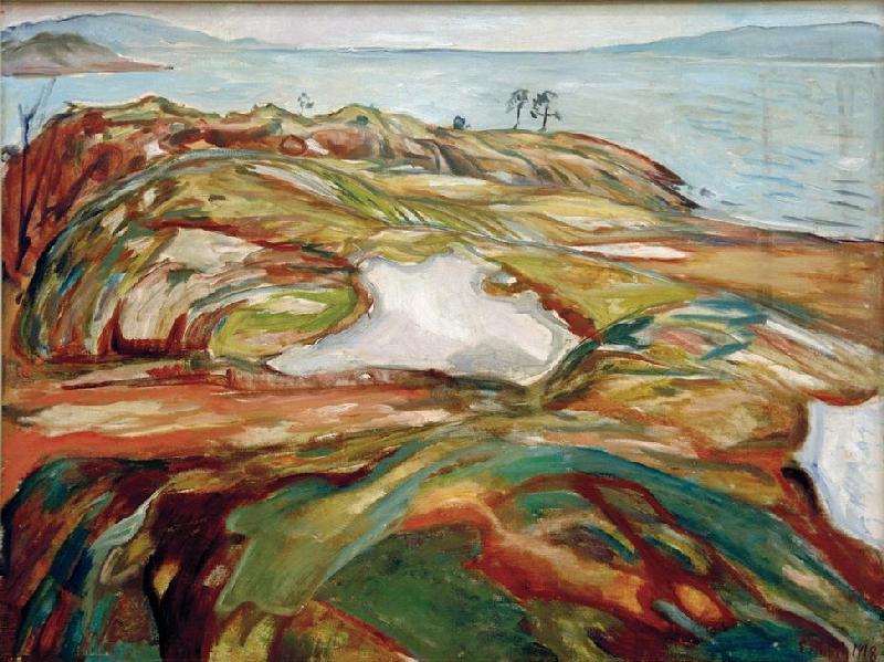 Big coastal landscape a Edvard Munch