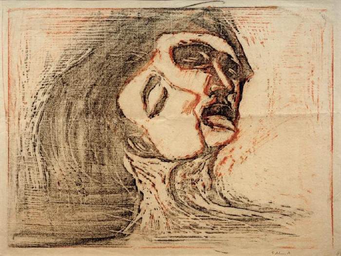 Kopf bei Kopf (Mann und Weib, sich küssend) a Edvard Munch