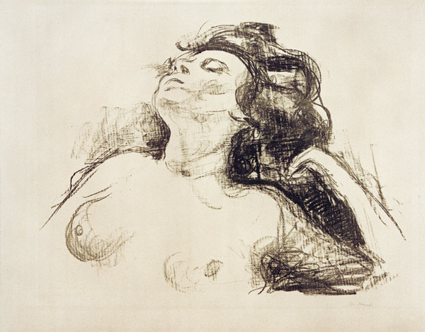 Liegender Halbakt II a Edvard Munch