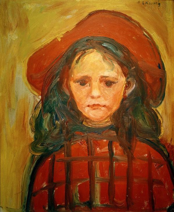 Girl with red hat a Edvard Munch