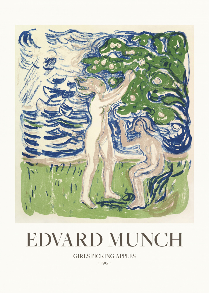 Girls Picking Apples a Edvard Munch