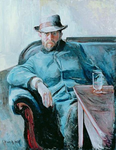Portrait of Hans Jaeger a Edvard Munch