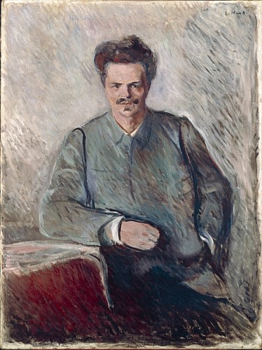 Portrait of Johan August Strindberg  a Edvard Munch