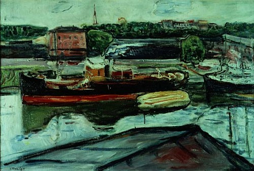 Portrait of Lubeck with a steamer  a Edvard Munch