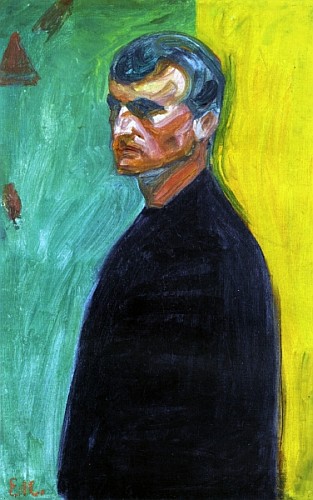 Self portrait a Edvard Munch