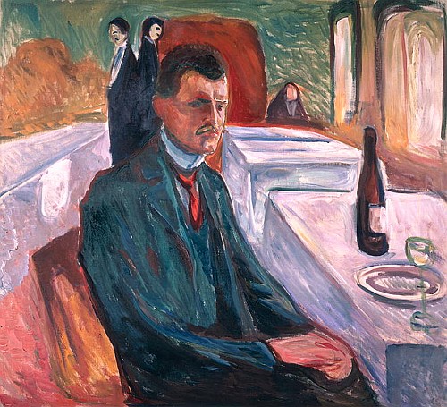 Self Portrait in Weimar a Edvard Munch