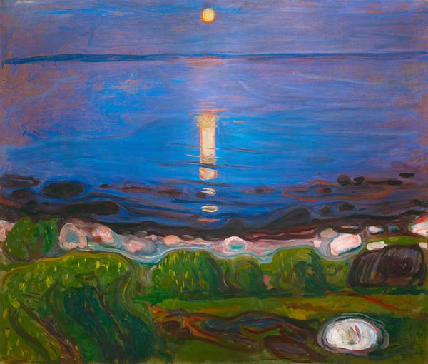 Sommernacht am Meeresstrand. a Edvard Munch