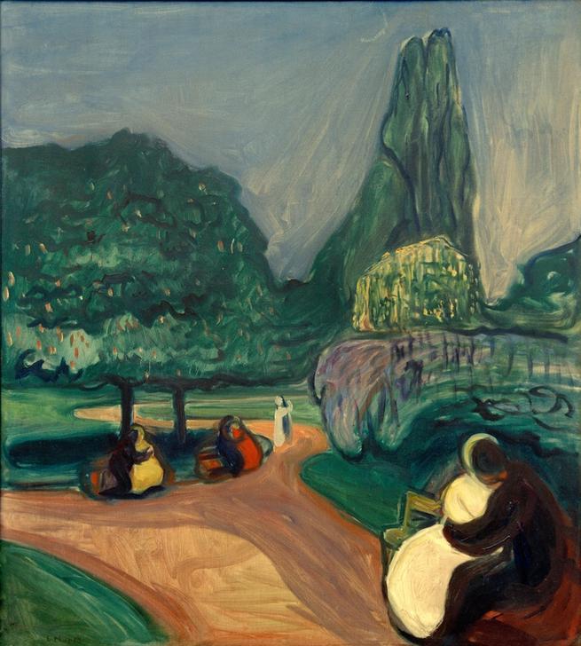 Studenterlunden (Summer Night) a Edvard Munch