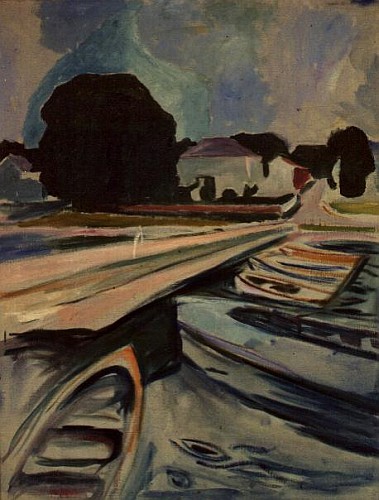The Bridge at Aasgaardstrand  a Edvard Munch
