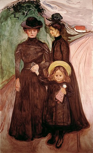 The Family on the Road  a Edvard Munch