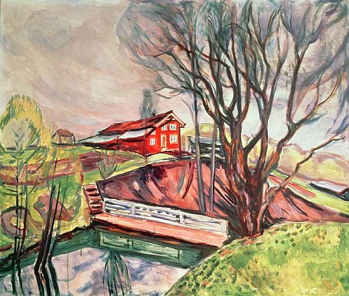 The Red House  a Edvard Munch