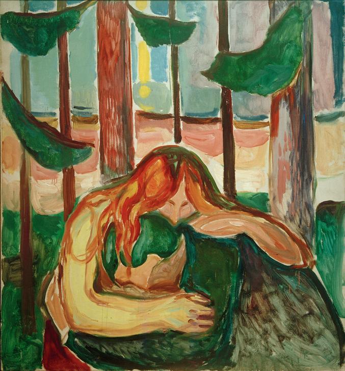 Vampir im Wald a Edvard Munch